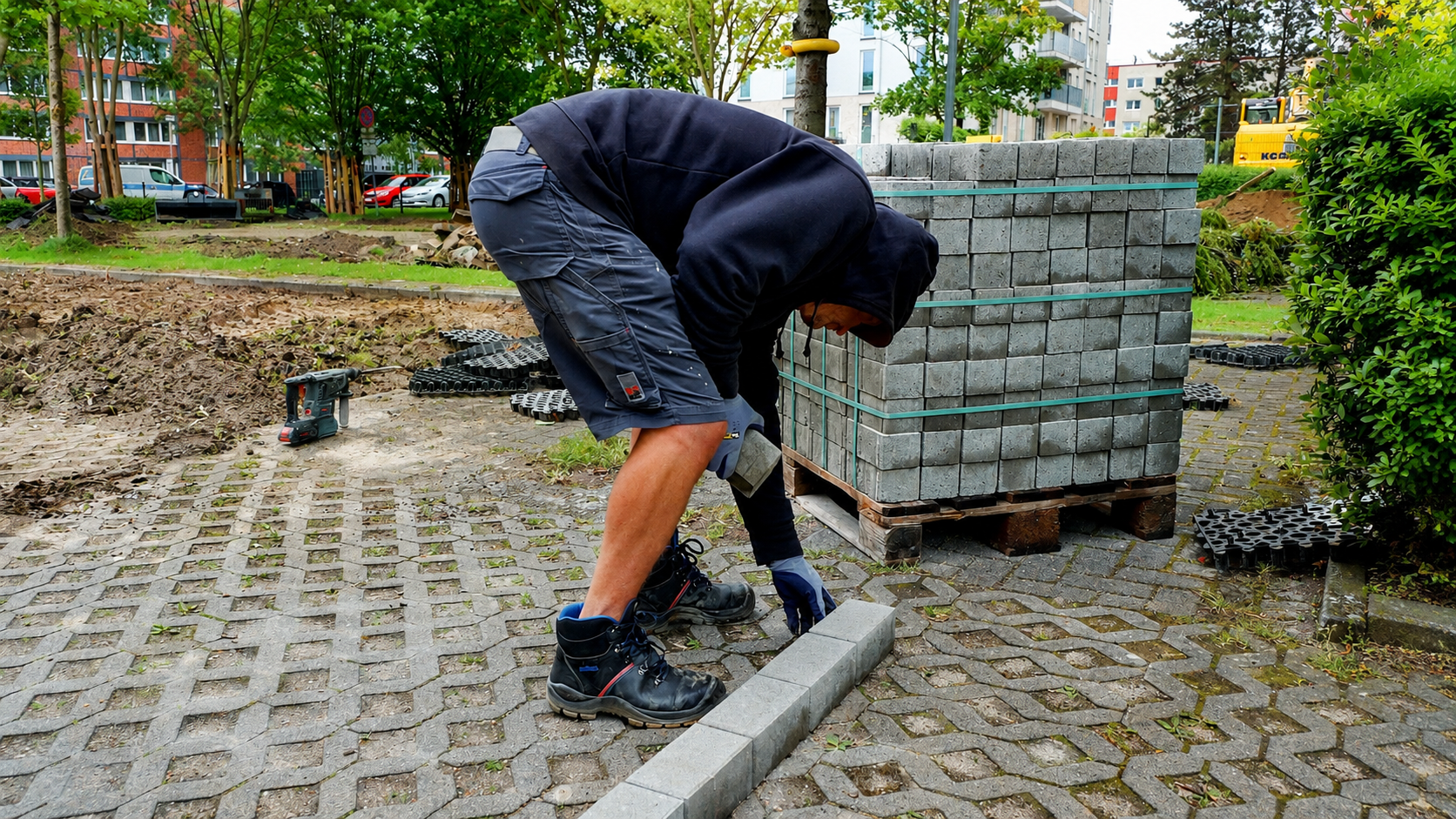 Auszubildende bei GAB Nord auf der Baustelle