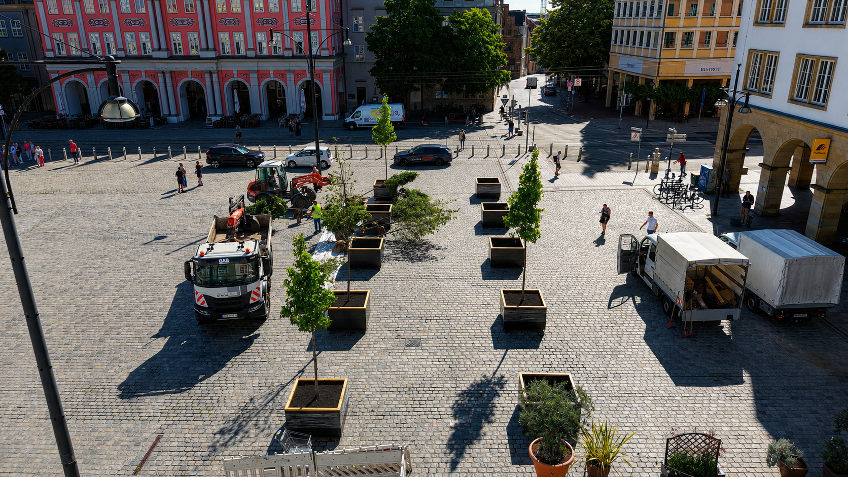 Baustelle im Tiefbau bei GAB Nord in Rostock